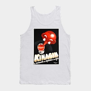 KINAGIN Liqueur Alcohol Advertisement by Art Deco Artist E. Patke Vintage Tank Top